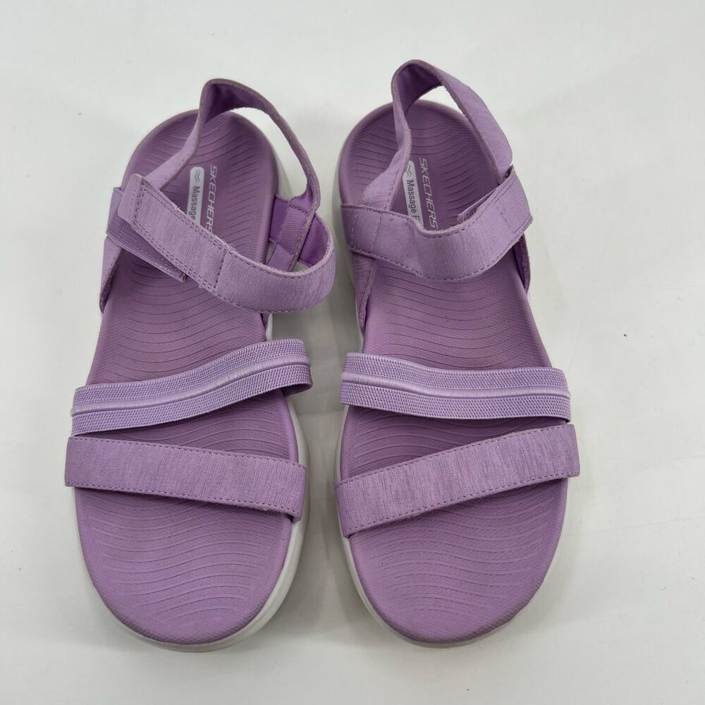Skechers GOwalk Massage Fit Sandal Transcend purple cushion sole walking size 8 - Picture 7 of 9